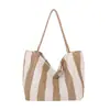 Bolsa bucket listrada color block única para mulheres, nova bolsa de ombro e transversal da moda 2026, bolsa tote fashion para meninas