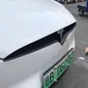 Adecuado para 16-24Tesla modeloX labio frontal malla central marco embellecedor fibra de carbono malla central brillante tira