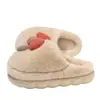 Pantuflas de algodón con forma de hongo para mujer, otoño e invierno, para interior, cálidas, de felpa gruesa, antideslizantes, pantuflas peludas para el hogar para hombre