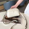 Piel de Vaca de Capa Superior Bolso Pequeño Cuadrado Portátil para Mujer Moda Simple Versátil Patrón de Burbujas Bolso de Hombro Cruzado Aún Versátil Bolso Pequeño Cuadrado