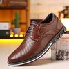 Zapatos de Hombre de Gran Tamaño Transfronterizos 2025, Zapatos Casuales de Cuero Ligeros a la Moda, Zapatos de Vestir Individuales para Hombre con Cordones para Todas las Estaciones, Venta al por Mayor de Fábrica para Vestir Formal