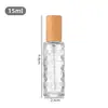 Botella de Perfume Mini Corazón de Estrella Botella Vacía 15ml Botella de Decantación de Cosméticos de Gama Alta Botella de Muestra Portátil Botella de Ruedita