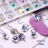 K9 Nuevos Pedrería de Uñas Redondas de 6 mm con Base Puntiaguda de Gama Alta, Pedrería Tridimensional Super Brillante para Decoración de Uñas de Vidrio DIY