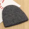 Otoño e Invierno Nuevo Gorro de Lana de Pelo de Conejo de Color Puro para Mujer a Prueba de Viento Cálido Tipo Pulóver Versátil Gorro de Punto Estilo Coreano para Hombre Gorro para el Frío