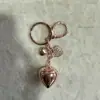 Llavero con forma de corazón de diamantes con incrustaciones de tamaño simple, accesorio creativo para colgar en bolsos, estilo transfronterizo europeo y americano