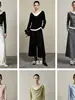 Suéter de punto de dos piezas falso para mujer 2026 nuevo diseño de cachemir de alta gama para primavera y otoño, top básico de manga larga con cuello en V
