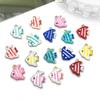 1 Acero Inoxidable Electroplateado al Vacío Esmalte de Doble Cara Colorido Gota de Aceite Pez Tropical Colgante Colgante Accesorios para Joyería DIY