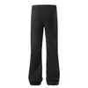 Y6027 Calle Principal Estilo Americano Unisex Retro Adelgazante Color Sólido Diseño que Alarga la Altura Pantalones de Calle para Hombre Ajustados con Bocadillo