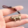 Adorno de Escritorio de Cerdo de Latón Vintage, Amuleto de Cerdo del Zodiaco, Colgante, Pequeña Cerámica de Bronce Antigua Varios al por Mayor