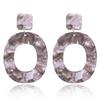 Pendientes geométricos ovalados de acrílico y ácido acético, sencillos, combinables, estilo retro europeo y americano para mujer.