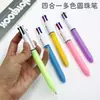 Material de Papelaria para a Temporada Escolar, Caneta Multicolorida, Prensa Quatro em Um, Caneta Contábil, Marcador, Caneta Esferográfica de Plástico