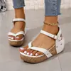 Sandalias Romanas Estilo Europeo y Americano Nuevas de Verano 2026 Venta al por Mayor Transfronterizas Talla Grande Hebilla Deslizables Sandalias Romanas Estilo Retro