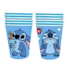 Decoraciones de Fiesta de Cumpleaños de Lilo y Stitch Más Vendidas: Banner de Stitch, Platos de 7 pulgadas, Platos de 9 pulgadas, Servilletas de papel, Mantel, Vasos de papel