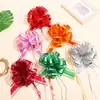 Transfronterizo 50# grande mate metálico tridimensional flor de bola decoración de coche de boda regalos de vacaciones de Navidad cinta de flores