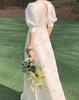Vestido de Boda Ligero 2026 Nuevo Estilo Francés Retro Simple Viaje Diario Fotografía Estilo Súper Hada Adelgazante Fotografía de Viaje Vestido Largo Vestido de Noche