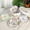Plato Creativo de Cerámica para Bistec y Postre Set para Uso Doméstico Plato para Comida Occidental Plato de Sol y Estrella Tarot Cross-Border Dijia