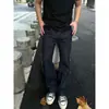 Jeans Original de Sarja Reto Masculino Primavera & Outono Marca Tendência Solto Retro Estilo Hong Kong Calças de Alta Qualidade Calças Casuais
