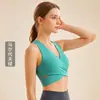 Nuevo sujetador deportivo para mujer con almohadillas en el pecho, bonito top de tirantes de yoga para la espalda, a prueba de impactos, adecuado para usar al aire libre, entrenamiento de Pilates, sujetador de fitness para verano
