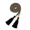 Cadena de cintura delgada con borlas para mujer, decoración de falda, cuerda de cinturón, nudo, tejido de color mixto, cuerda de cintura para mujer, una generación de cabello