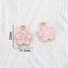 Colgantes de Esmalte de Aleación Mixta Rosa Accesorios para Joyería DIY Encantos para Llavero Estrella de Mar Flor Accesorios para Pendientes