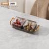 Plato de frutas para el hogar, mesa de centro con compartimento para sala de estar con bandeja, caja de dulces, plato para aperitivos KTV de hotel con tapa de diamante