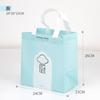 Bolsa de embalaje para comida para llevar, bolsa no tejida recubierta, bolso de mano con logotipo impreso, bolsa de embalaje para catering al por mayor
