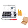Caja de 100 Piezas Hebilla Accesorios para Coche Hebilla Panel de Puerta Guardabarros Parachoques Hebilla Hebilla de Fijación de Plástico He26