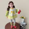 Conjunto de Ropa para Niña Primavera y Otoño 2026 Nueva Moda Ropa de Otoño Infantil Bebé Elegante Casual Leggings de Otoño Conjunto de Dos Piezas