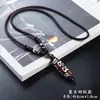 Cadena para Suéter con Colgante de Ágata Dzi de Siete Tesoros del Tíbet Natural, Collar de Calcedonia, Suministro en Vivo con Juego de Cordón