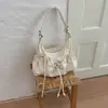 Bolsa tote de couro macio plissada de design retrô de nicho transfronteiriça para mulheres, moderna, simples, cor sólida, bolsa de mão e bolsa de ombro da moda
