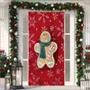 Cubierta de Puerta de Tela Elástica Cubierta de Puerta de Navidad Alegre Transfronteriza Tapiz Fondo de Tela de Regalo de Papá Noel para Fiesta Festiva