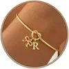 Pulsera con dijes de alfabeto de 26 letras, estilo europeo y americano transfronterizo, brillante, anudada, diseño de nicho, moderna y versátil, pulsera nueva