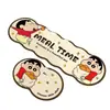 Alfombrilla de Cocina Absorbente Antideslizante de Tierra de Diatomeas de Dibujos Animados, Juego Irregular de Dos Piezas para Piso de Baño, Felpudo para Puerta de Inodoro, Alfombrilla de Piso de Dibujos Animados