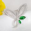 Broche de traje Jinse exquisito con incrustaciones de circonita AAA para mujer coreana, broche ligero de lujo, joyería al por mayor