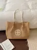 Bolsa de Palha Tecida para Mulheres 2026 Nova Bolsa de Ombro para Férias de Verão na Praia Grande Capacidade Bolsa Tote para o Dia a Dia Bolsa de Palha