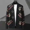 Suéter para hombre nuevo cárdigan moda otoño moderno Tigre combinable cuello en V prenda exterior manga larga suéter abrigo para hombre