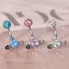 Anillo para Labio Planeta con Bola de Lodo Shambala Deslumbrante, Cobre Incrustado con Circonita, Clavo para Lóbulo de Oreja de Acero Inoxidable