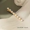 Exquisito y de alta gama clip para el pelo con pedrería estilo coreano para mujer, nuevo modelo 2026, pinza de pico de pato para la frente, pasador recto para flequillo lateral