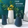 Jarrón de plástico colorido estilo europeo para el hogar flor seca dispositivo de flores decoración de mesa de comedor sala de estar contenedor de arreglo floral geométrico