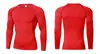 Roupa de Ginástica Masculina Justa Cor Sólida Esportiva Manga Longa Alta Elasticidade Secagem Rápida Roupa Base Treinamento Corrida Basquete Futebol