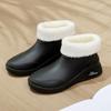 Botas de lluvia británicas para mujer, nuevas botas de lluvia de moda impermeables planas casuales antideslizantes para trabajo de cocina, lavado de coches, zapatos de goma para compras de comestibles