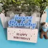 Velas de Aniversário Coloridas Velas com Letras em Inglês Atmosfera de Festa Velas Beset Decoração de Bolo Feliz Aniversário Velas Beset