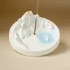 Incensário Sunshine Golden Mountain para Mesa de Casa, Bandeja de Incenso Criativa para Sala de Estudo, Sala de Chá, Pequeno Ornamento Inspirado em Zen