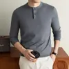 Suéter masculino yingao estilo old money transfronteiriço, fino de outono manga longa para usar por baixo, malha de gola redonda abotoada estilo chinês, moderno