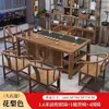 Nuevo Juego de Mesa y Sillas Pequeñas para Balcón Estilo Chino, Mesa para Preparación de Té Kung Fu para Uso Doméstico, Mesa de Té de Madera Maciza Estilo Zen para Sala de Estar