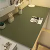 Alfombrilla de Escritorio de Cuero Ecológica de Color Sólido para Estudiantes Protección Ocular Impermeable a Prueba de Aceite Antideslizante Alfombrilla para Mesa de Café Lavable Alfombrilla para Escritorio de Estudio de Computadora