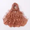Transmissão ao Vivo de Comércio Exterior Transfronteiriço Dropshipping de Novos Lenços Longos com Acabamento em Renda Chiffon, Lenços Étnicos, Lenços Malaios