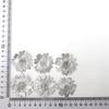 Fábrica de flores plateadas, flores secas directas, serie negra en relieve, especímenes de plantas, hojas de flores reales, bolsa de material floral