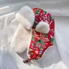 Chapéu Lei Feng Feminino Inverno Quente Protetor de Orelha Nordeste Grande Floral Algodão Chapéu Masculino Retrô Étnico Infantil Chapéu de Motociclista