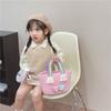 Nuevo bolso coreano para bebé, mini cesta, bolso tejido, conejo de dibujos animados, niña, primavera, viaje, bolsa para snacks